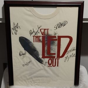 SALE! Framed Get The Led Out Authentic Signatures Band Album Tour Shirt